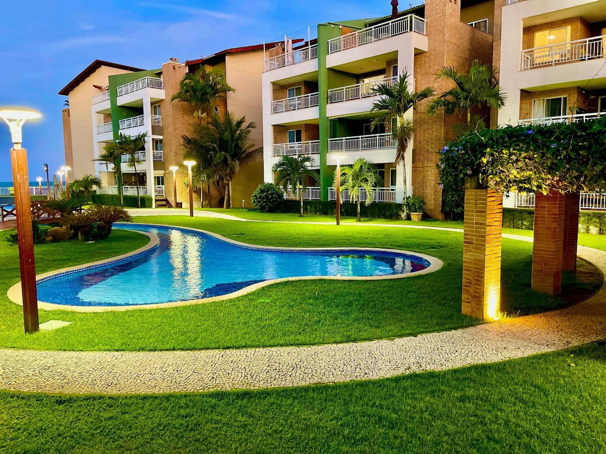 Terramaris - Aptos Vista Mar, Pe Na Areia, Vizinho Ao B Park Aquiraz Buitenkant foto